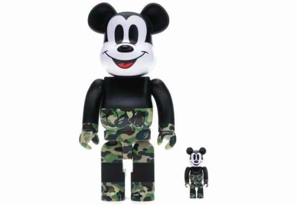 Bearbrick x BAPE – Mickey Mouse Green Camo